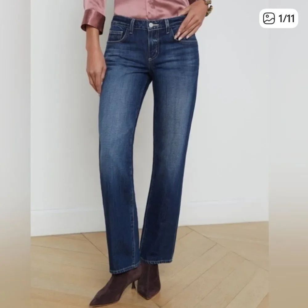 L' AGENCE Tatum Low Rise Stovepipe Jean in Trenton Womens 27